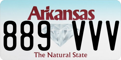 AR license plate 889VVV