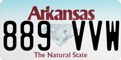 AR license plate 889VVW