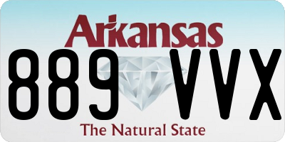AR license plate 889VVX