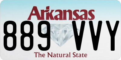 AR license plate 889VVY