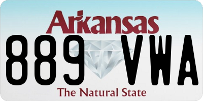 AR license plate 889VWA