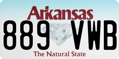 AR license plate 889VWB