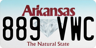 AR license plate 889VWC