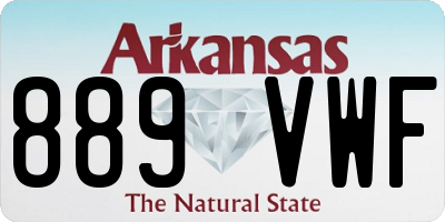 AR license plate 889VWF