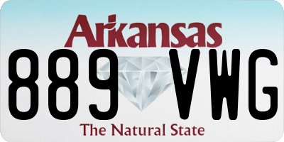 AR license plate 889VWG