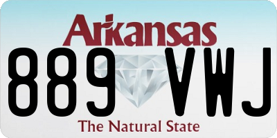 AR license plate 889VWJ