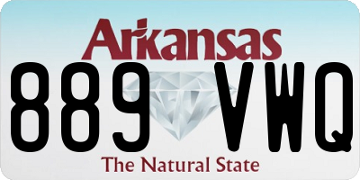 AR license plate 889VWQ
