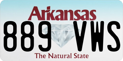 AR license plate 889VWS