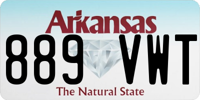 AR license plate 889VWT