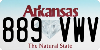 AR license plate 889VWV