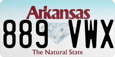 AR license plate 889VWX