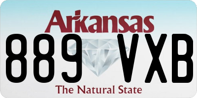 AR license plate 889VXB
