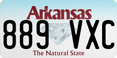AR license plate 889VXC