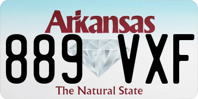 AR license plate 889VXF