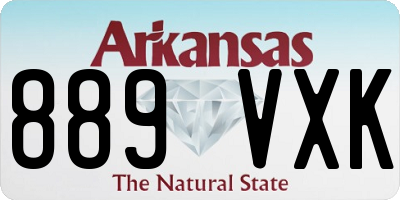 AR license plate 889VXK