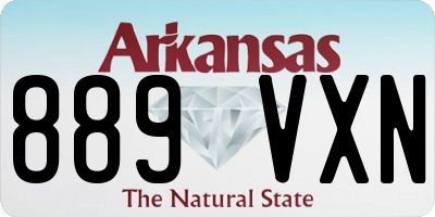 AR license plate 889VXN