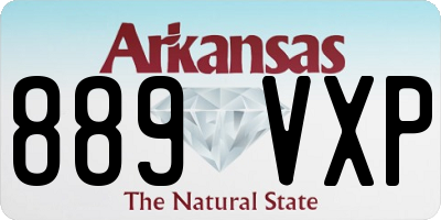 AR license plate 889VXP