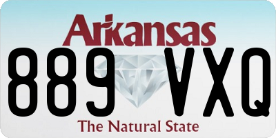 AR license plate 889VXQ