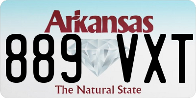 AR license plate 889VXT