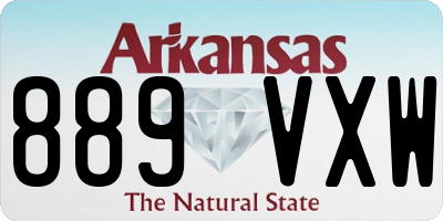 AR license plate 889VXW