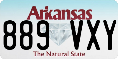 AR license plate 889VXY