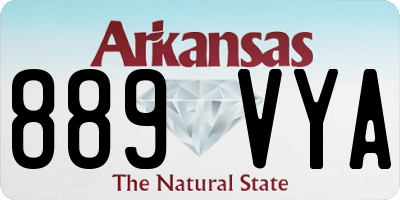 AR license plate 889VYA