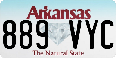 AR license plate 889VYC