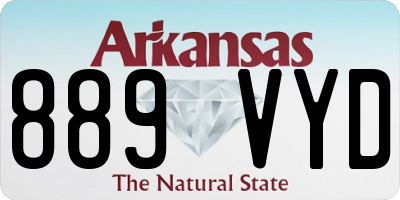 AR license plate 889VYD