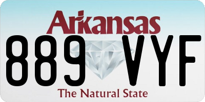 AR license plate 889VYF
