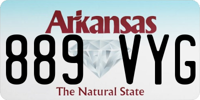 AR license plate 889VYG