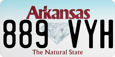 AR license plate 889VYH