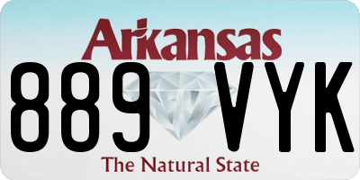 AR license plate 889VYK