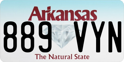 AR license plate 889VYN