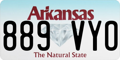 AR license plate 889VYO