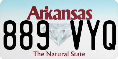 AR license plate 889VYQ
