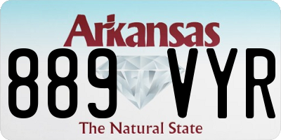 AR license plate 889VYR