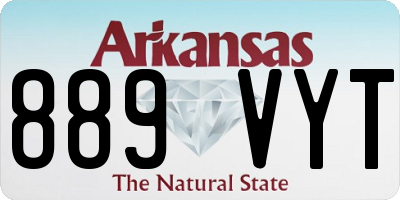 AR license plate 889VYT