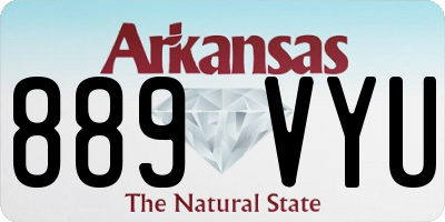 AR license plate 889VYU