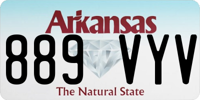AR license plate 889VYV