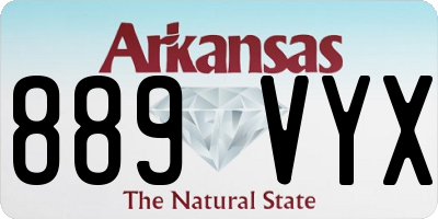 AR license plate 889VYX