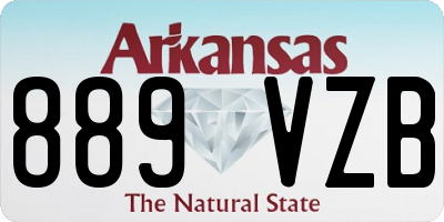AR license plate 889VZB