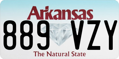 AR license plate 889VZY