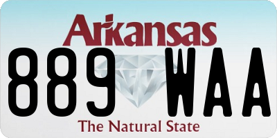 AR license plate 889WAA