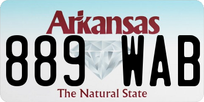 AR license plate 889WAB