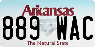 AR license plate 889WAC