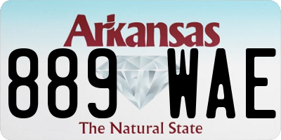 AR license plate 889WAE