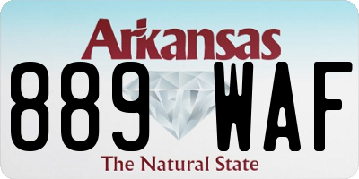 AR license plate 889WAF