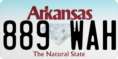 AR license plate 889WAH