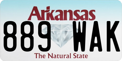 AR license plate 889WAK