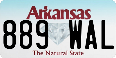 AR license plate 889WAL